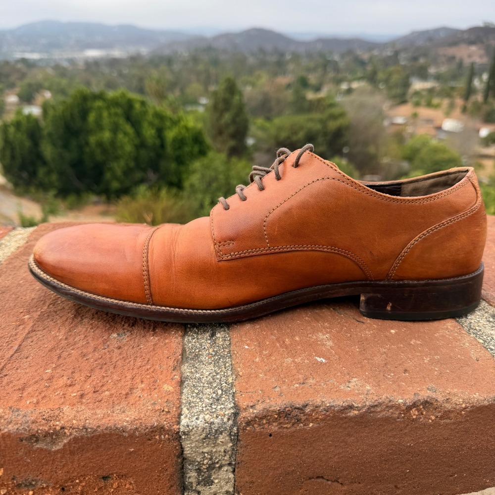 Cole Haan Harrison Grand Cap Toe Oxford Tan Leather Shoes C24120 Mens 10M - Picture 10 of 11